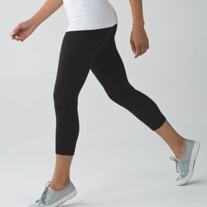Lululemon Wunder Under Crop Luon 21" Black